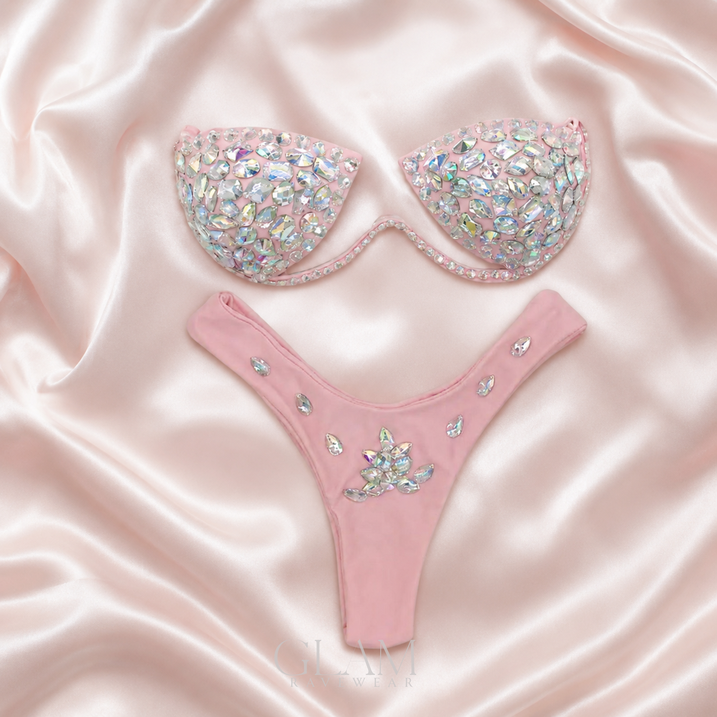 Crystal Muse Rhinestone Festival Bikini Set