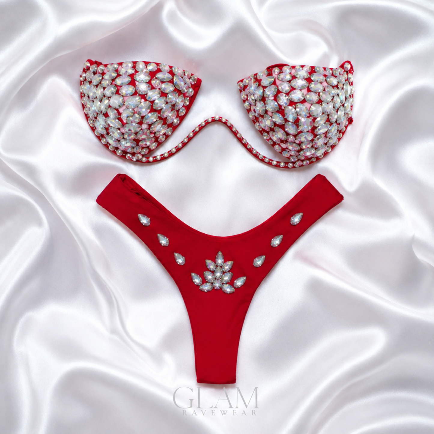 Crystal Muse Rhinestone Festival Bikini Set