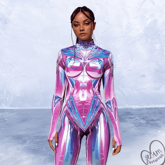 Aurora Prism Full Body Rave Catsuit