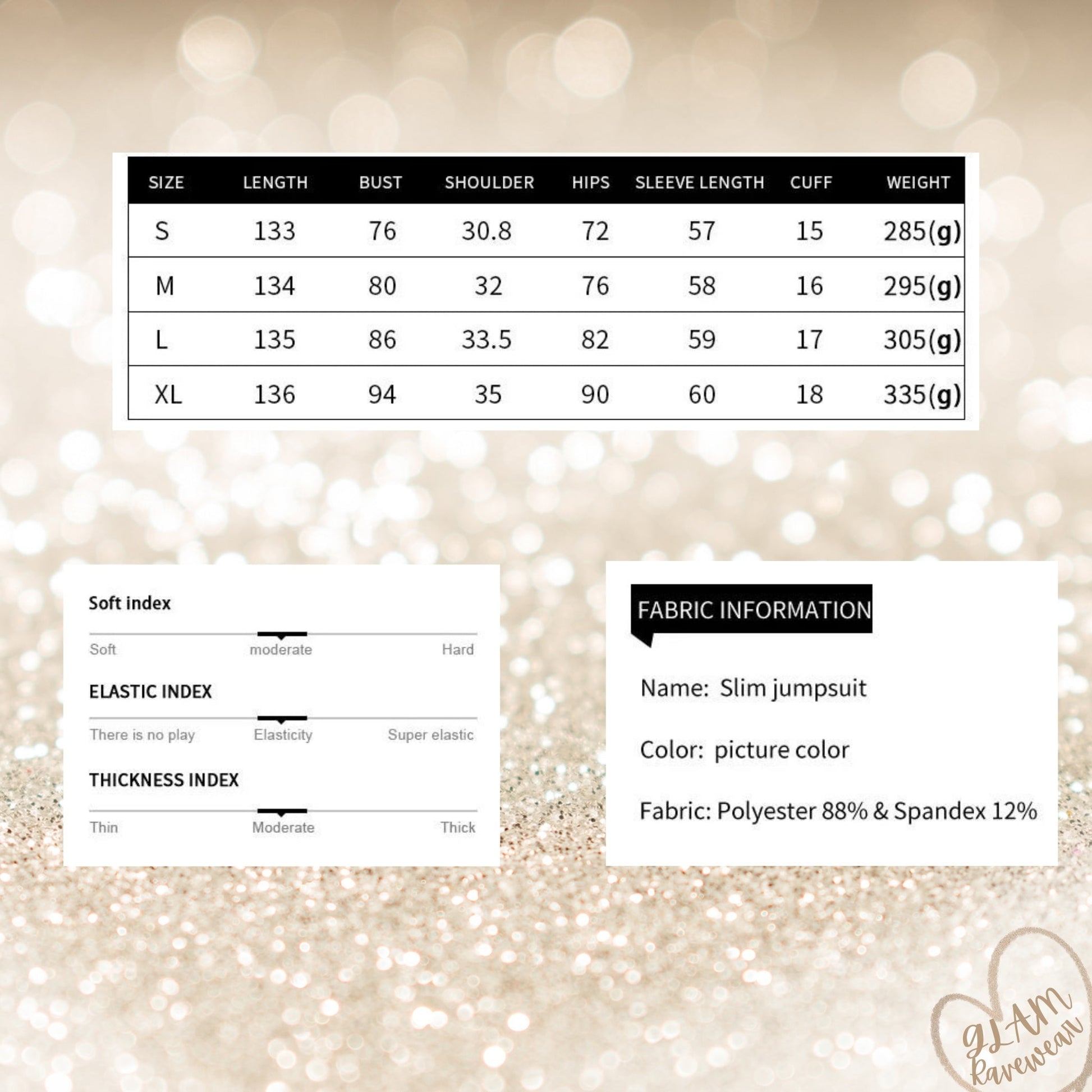 Champagne Shimmer Long Sleeve Sheer Rhinestone Bodysuit Luxury Ravewear by GLAM Ravewear