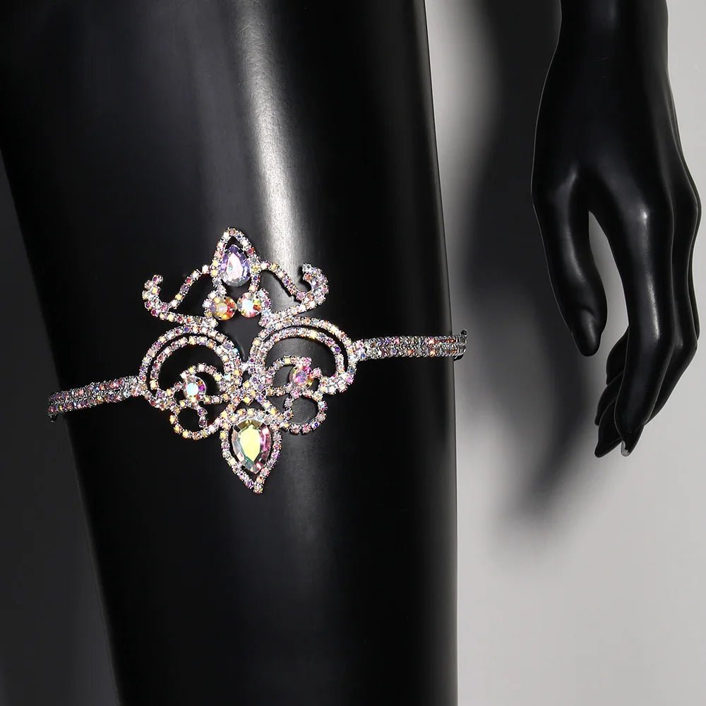 Sexy Crystal Leg Jewelry Accessory Luxury Ravewear by GLAM Ravewear