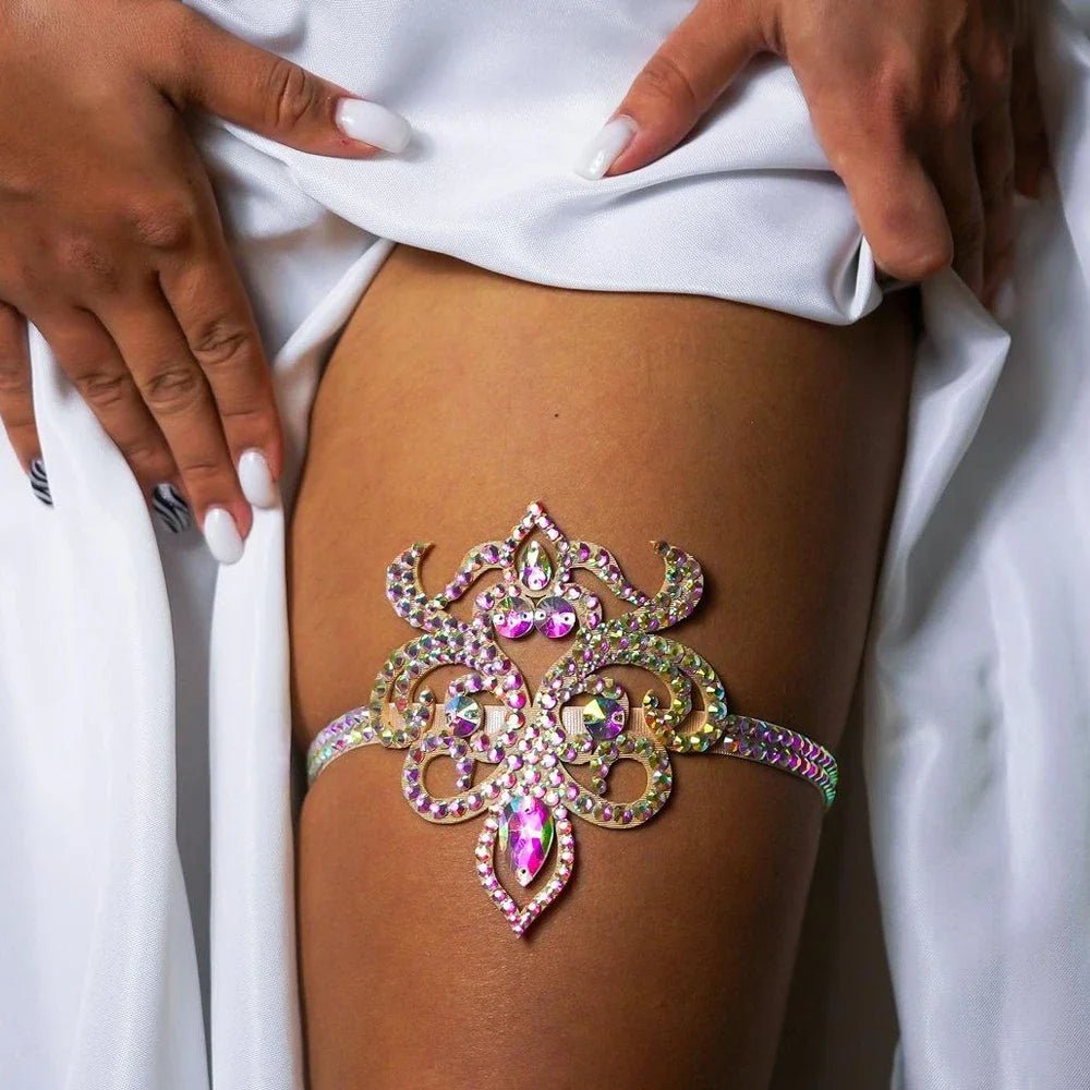 Sexy Crystal Leg Jewelry Accessory Luxury Ravewear by GLAM Ravewear