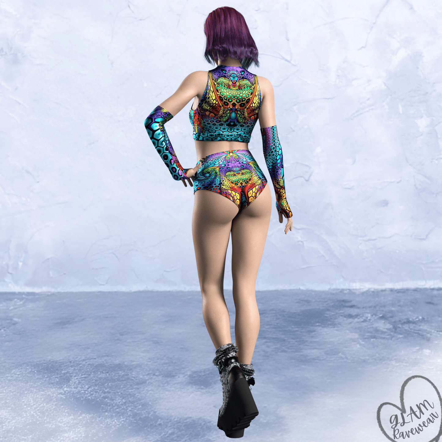 Trance Theory Set - 2 Piece Matching Rave Outfit Luxury Ravewear by GLAM Ravewear